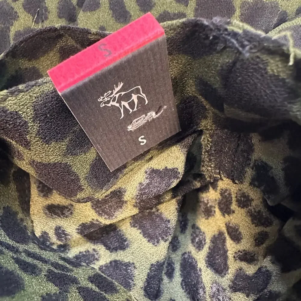 Abercrombie & Fitch Wrap Skirt Leopard Print Small